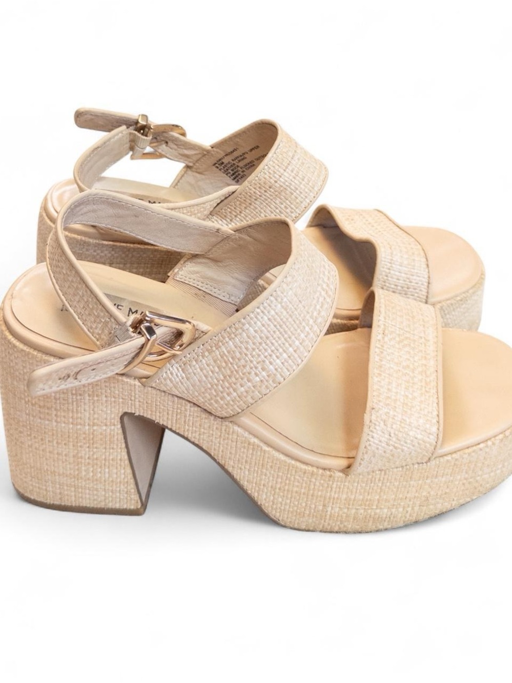 Steve Madden “Valory” Raffia Platform Sandals – Size 9.5 🌾
